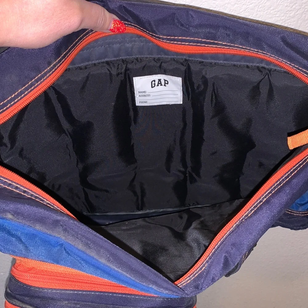 Gap blue orange BSU colors college laptop bag
